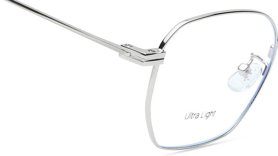 Silver Square Unisex Eyeglasses ( FT1376UFM2MSLV|53)