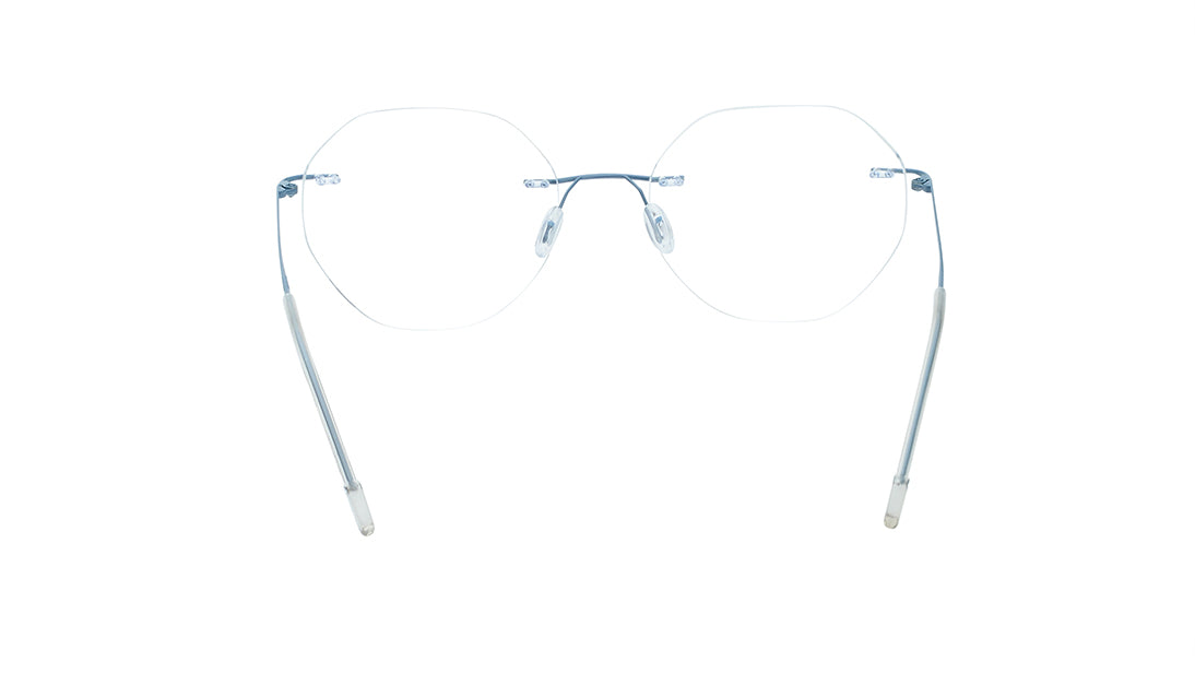 Blue Rimless Unisex Eyeglasses (FT1382URM4BUV|51)