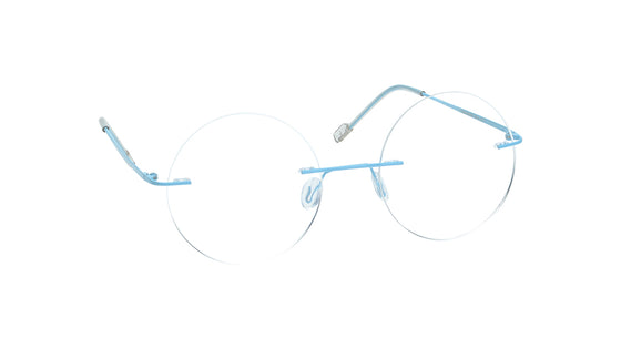 Blue Rimless Unisex Eyeglasses (FT1384URM2BUV|50)