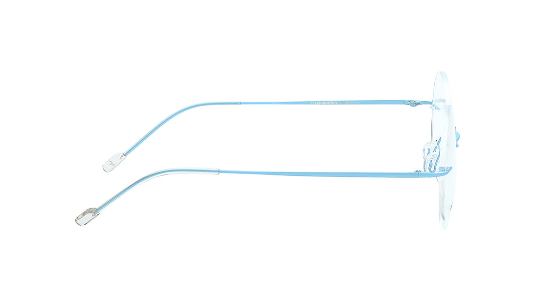 Blue Rimless Unisex Eyeglasses (FT1384URM2BUV|50)