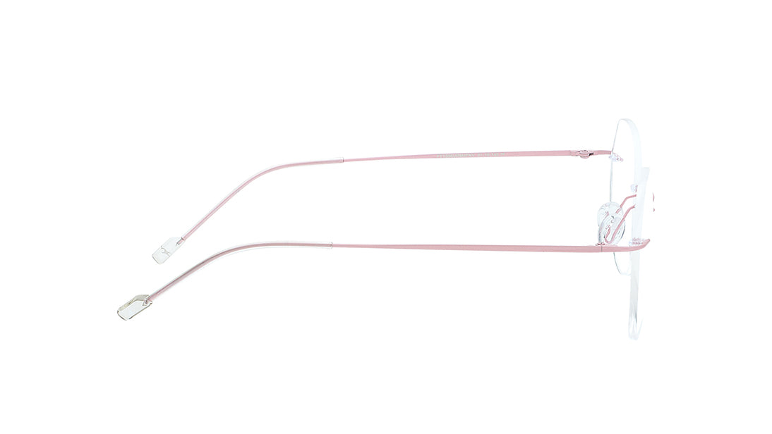 Pink Rimless Unisex Eyeglasses (FT1386URM4PKV|51)