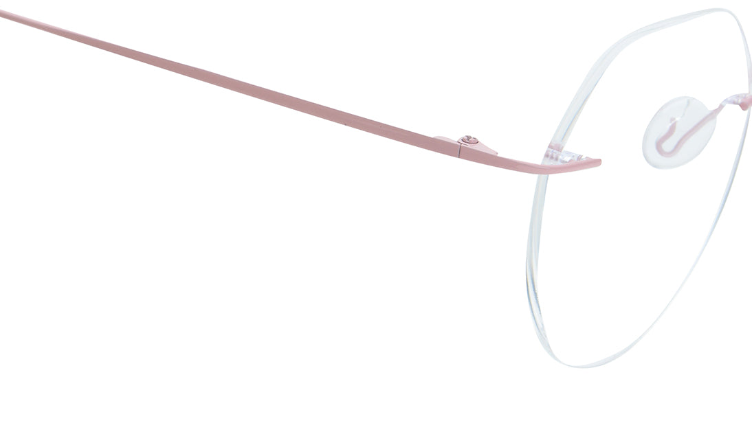 Pink Rimless Unisex Eyeglasses (FT1386URM4PKV|51)