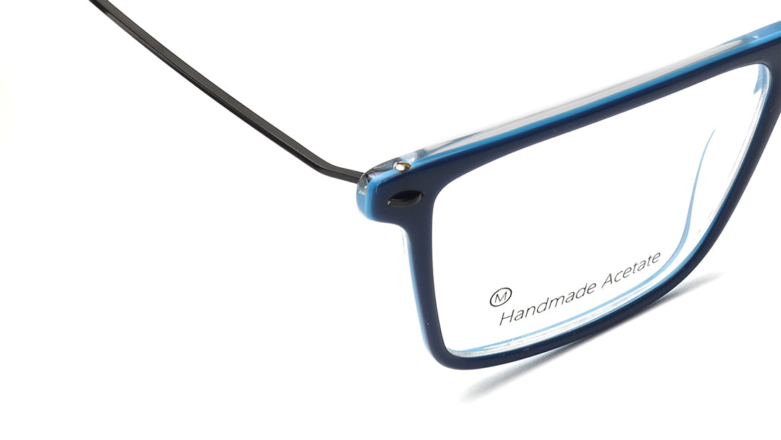 Blue Rimmed Unisex Eyeglasses (FT1403UFC2MBUV|53)