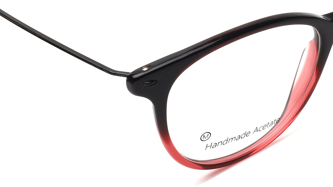 Red Rimmed Unisex Eyeglasses (FT1404UFC1MRDV|53)
