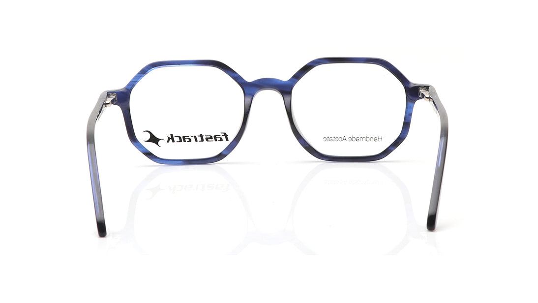 Blue Hexagon Rimmed Eyeglasses