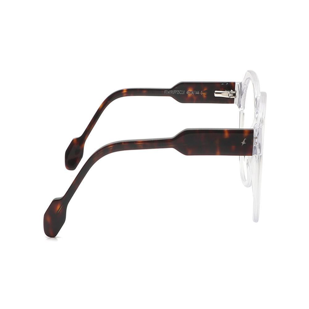 Transparent Rimmed Unisex Eyeglasses (FT1419UFP2SCLV|48)