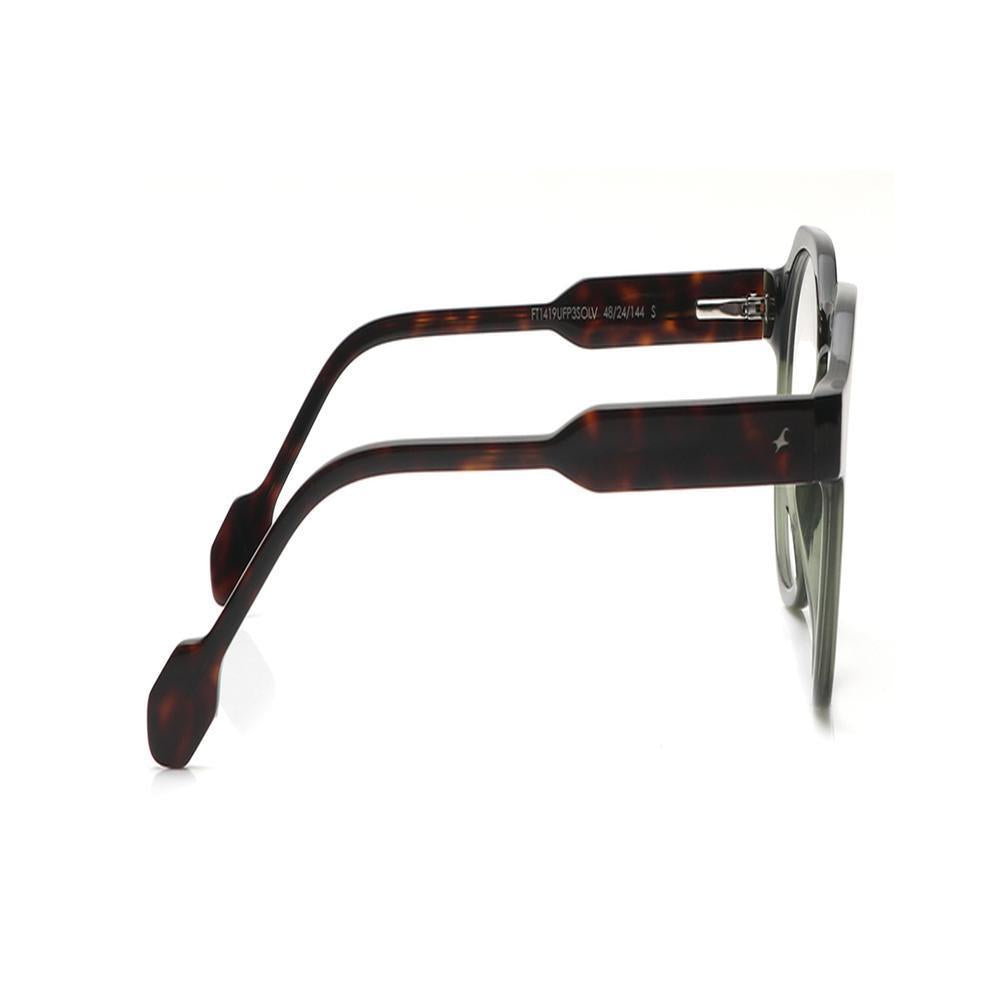 Green Rimmed Unisex Eyeglasses (FT1419UFP3SOLV|48)