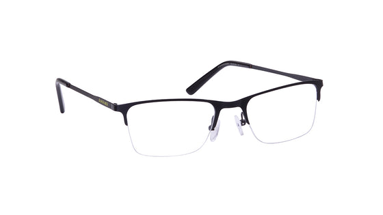 Black Wayfarer Semi-Rimmed Eyeglasses for Men