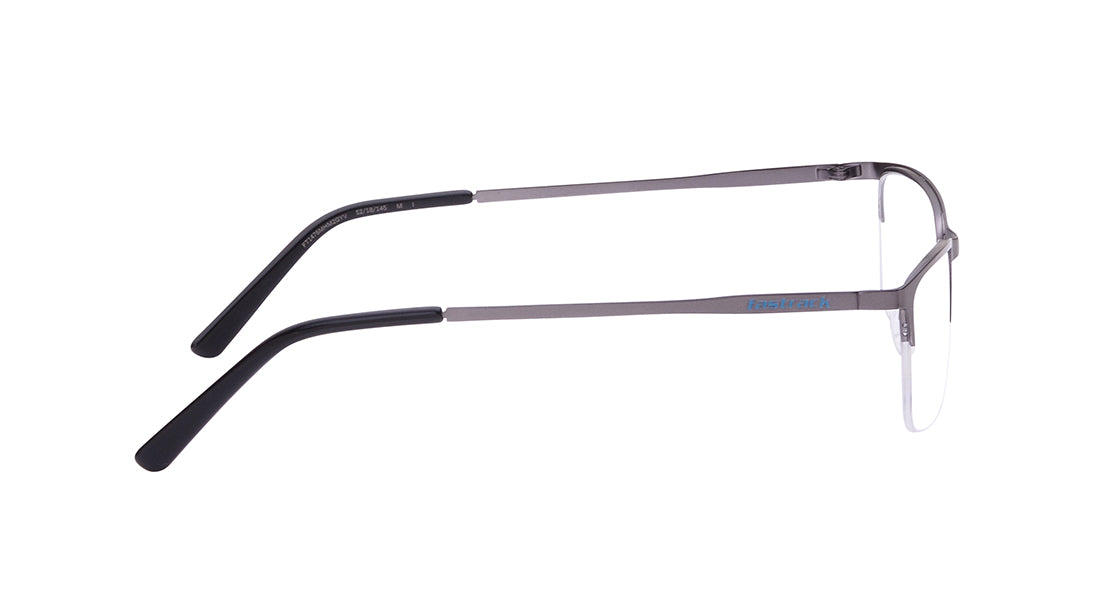 Gun metal Wayfarer Semi-Rimmed Eyeglasses for Men