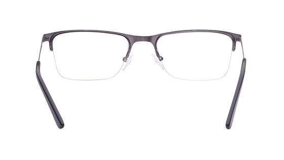 Gun metal Wayfarer Semi-Rimmed Eyeglasses for Men