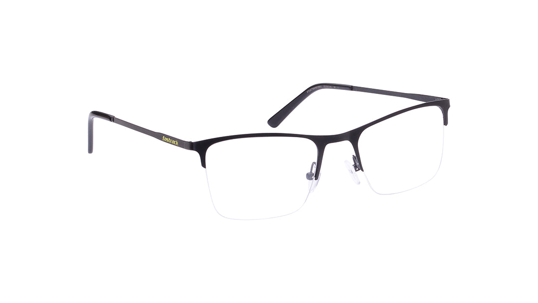 Black Wayfarer Semi-Rimmed Eyeglasses for Men