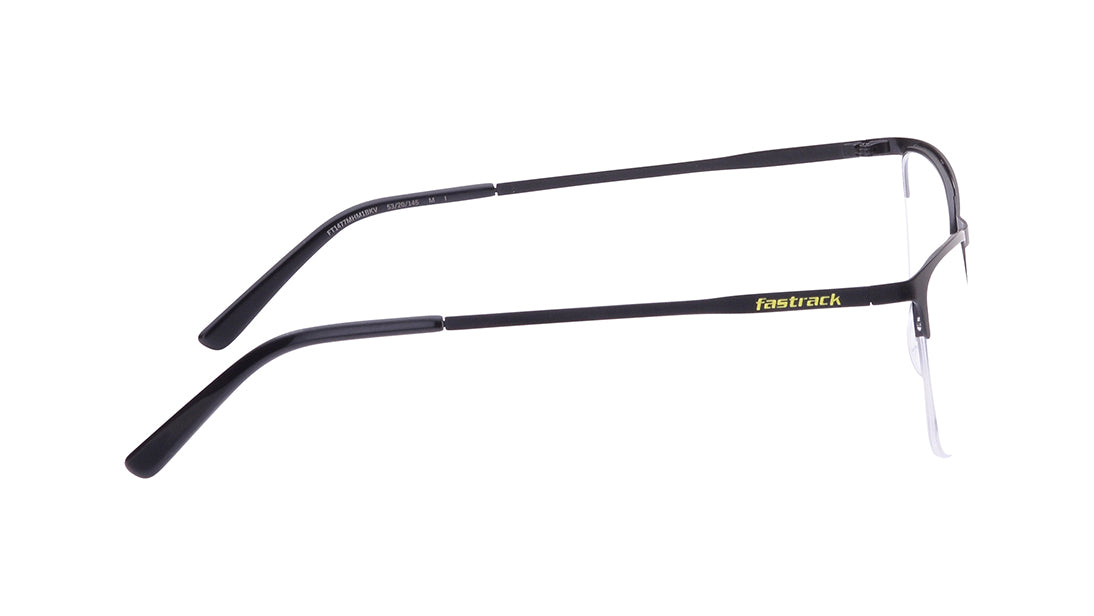 Black Wayfarer Semi-Rimmed Eyeglasses for Men