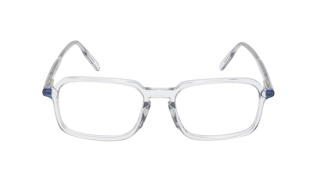 Grey Rectangle Rimmed Eyeglasses For Men