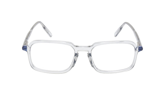 Grey Rectangle Rimmed Eyeglasses For Men