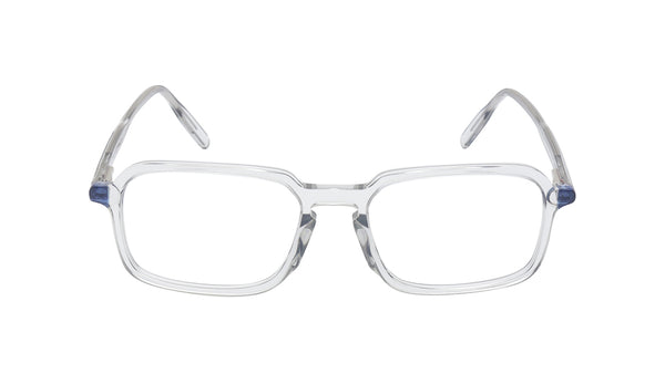 Grey Rectangle Rimmed Eyeglasses For Men