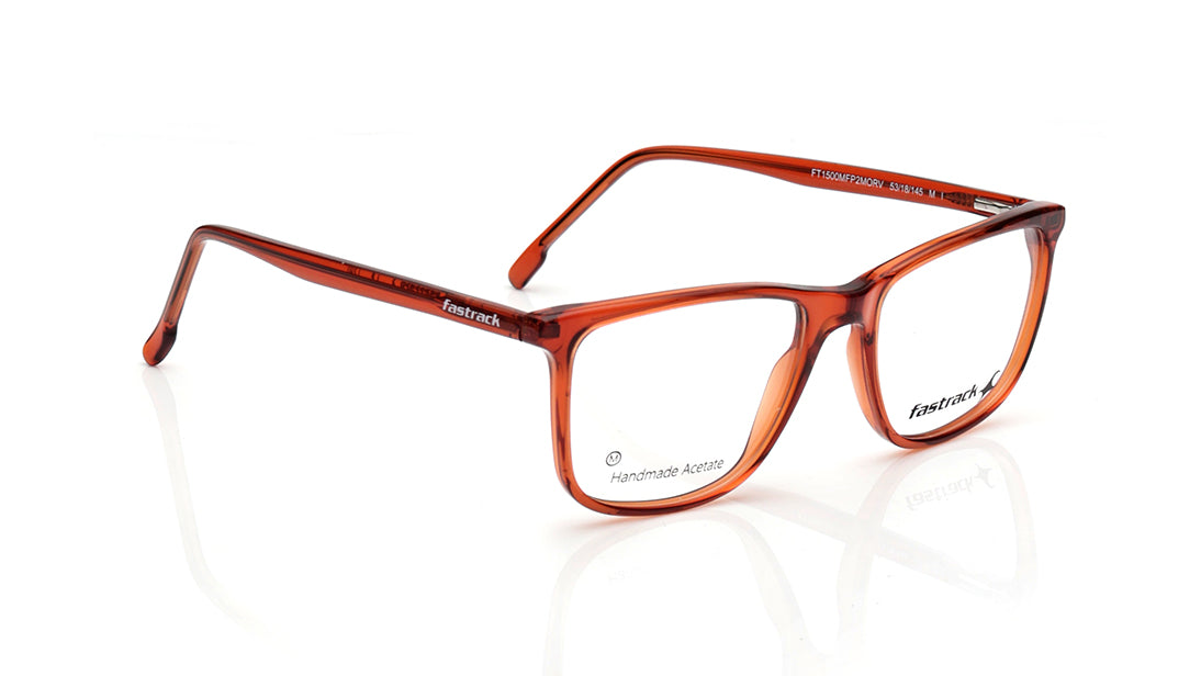 Orange Square Rimmed Eyeglasses for Men