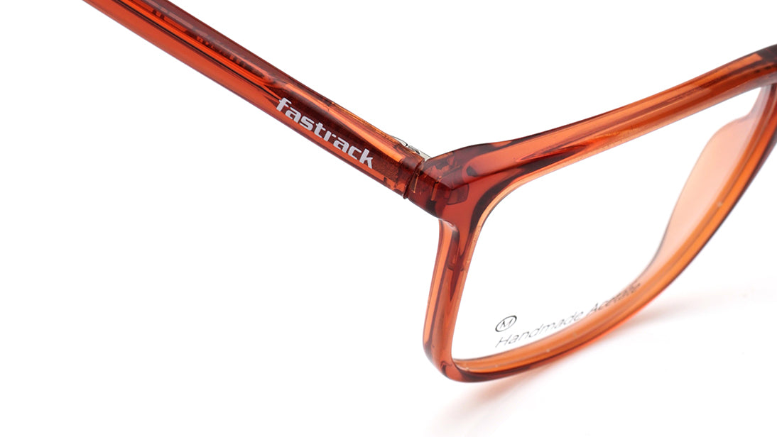 Orange Square Rimmed Eyeglasses for Men