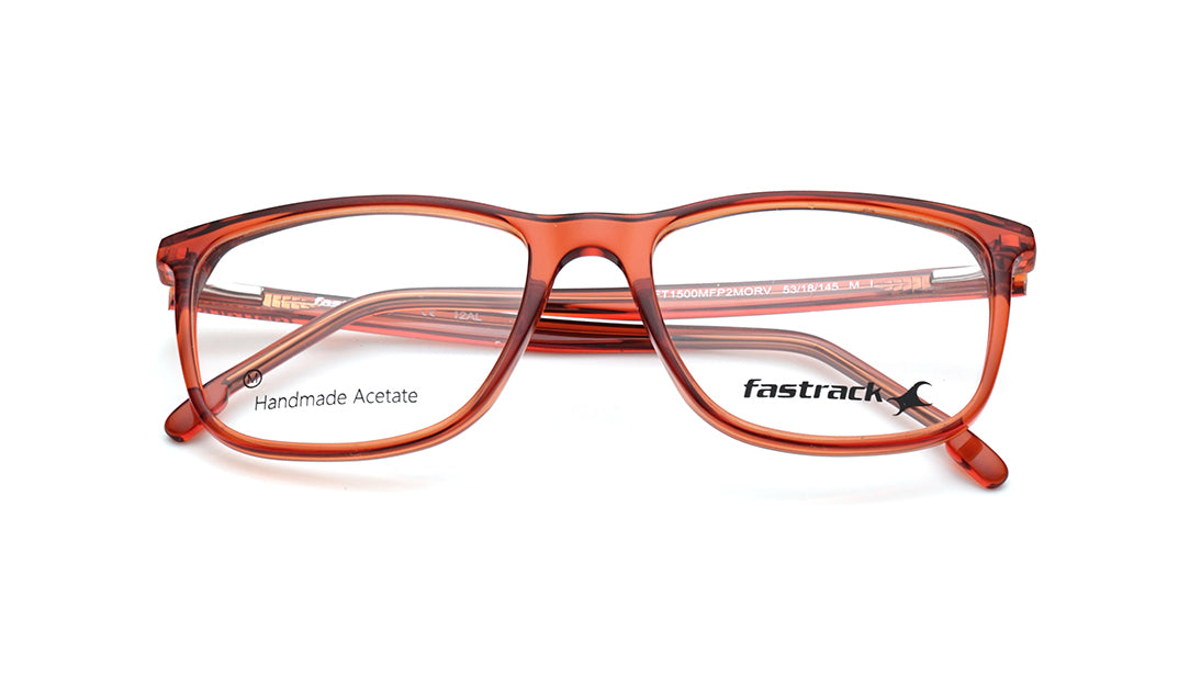 Orange Square Rimmed Eyeglasses for Men