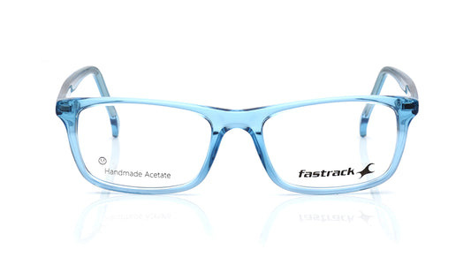 Blue Rectangle Rimmed Eyeglasses for Men