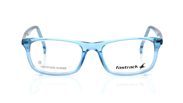 Blue Rectangle Rimmed Eyeglasses for Men