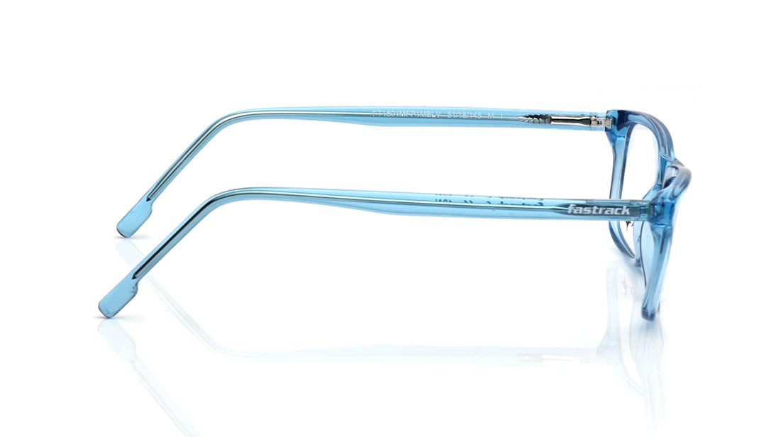 Blue Rectangle Rimmed Eyeglasses for Men