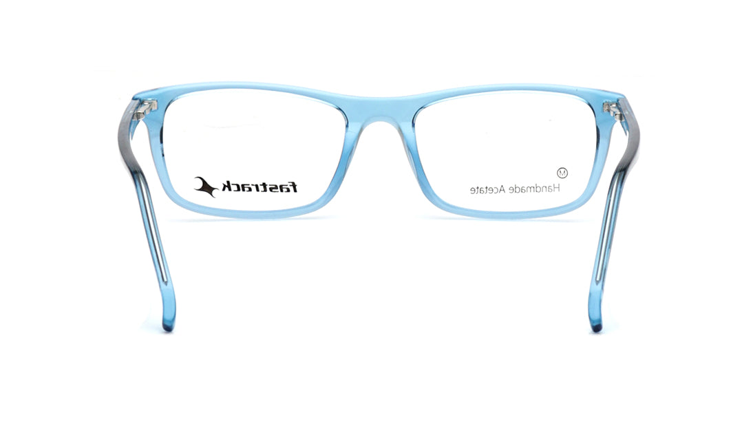 Blue Rectangle Rimmed Eyeglasses for Men