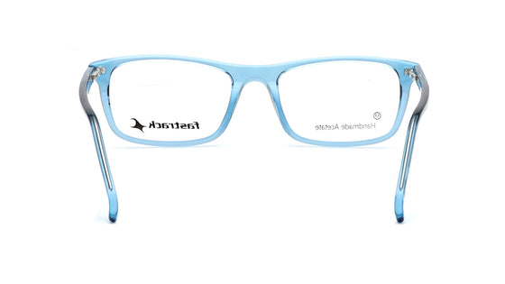 Blue Rectangle Rimmed Eyeglasses for Men