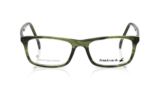 Green Rectangle Rimmed Eyeglasses for Men