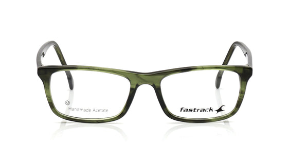Green Rectangle Rimmed Eyeglasses for Men