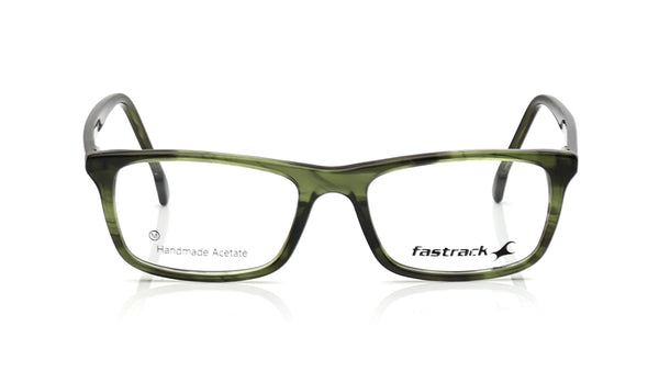 Green Rectangle Rimmed Eyeglasses for Men