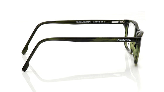 Green Rectangle Rimmed Eyeglasses for Men