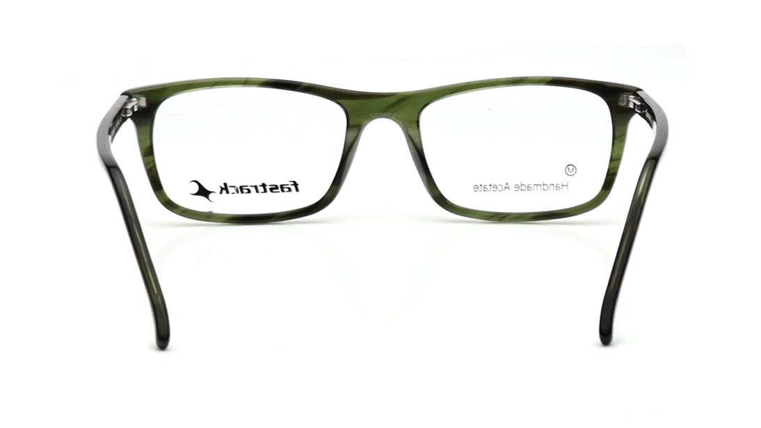 Green Rectangle Rimmed Eyeglasses for Men