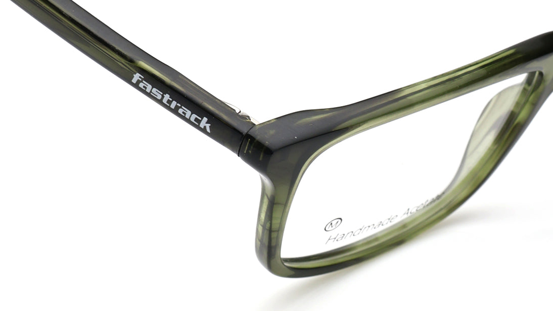 Green Rectangle Rimmed Eyeglasses for Men