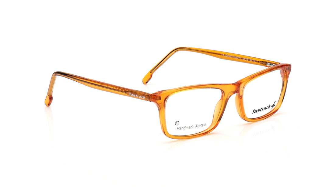Orange Rectangle Rimmed Eyeglasses for Men