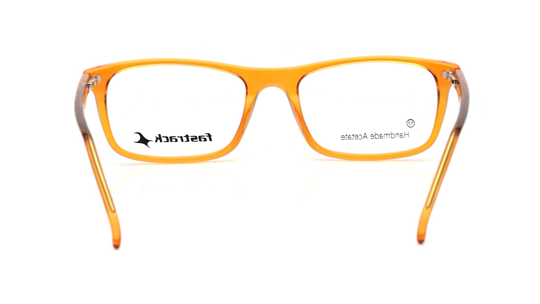 Orange Rectangle Rimmed Eyeglasses for Men