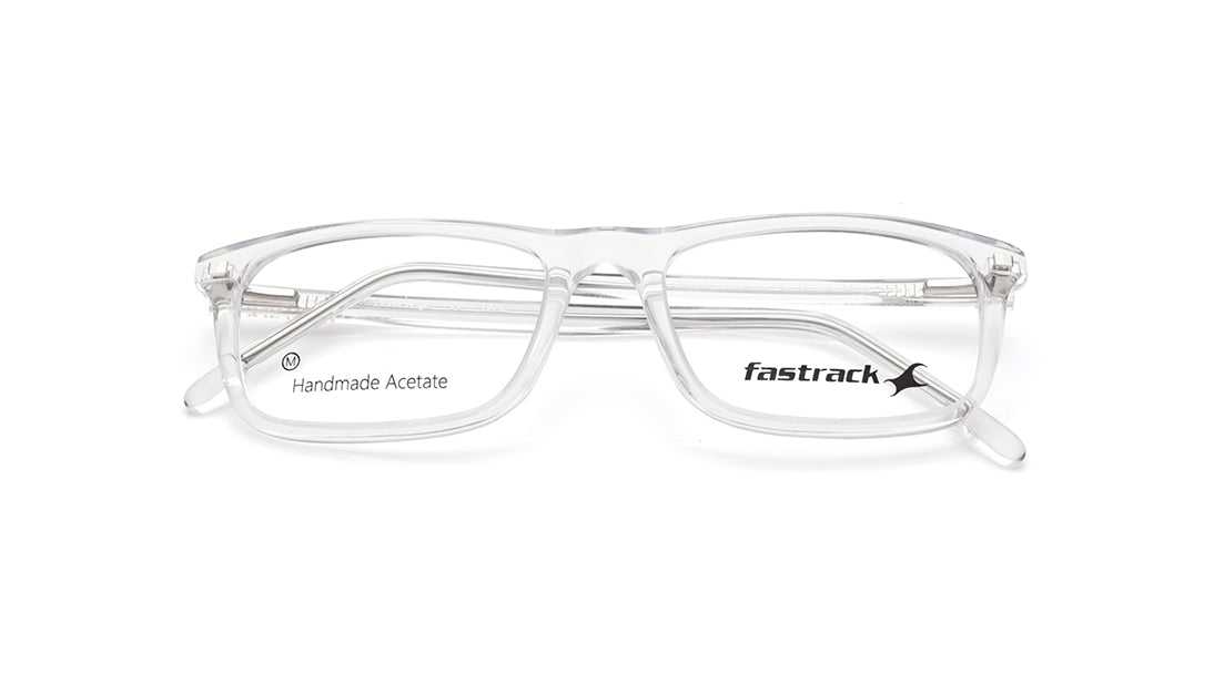 Transparent Rectangle Rimmed Eyeglasses for Men