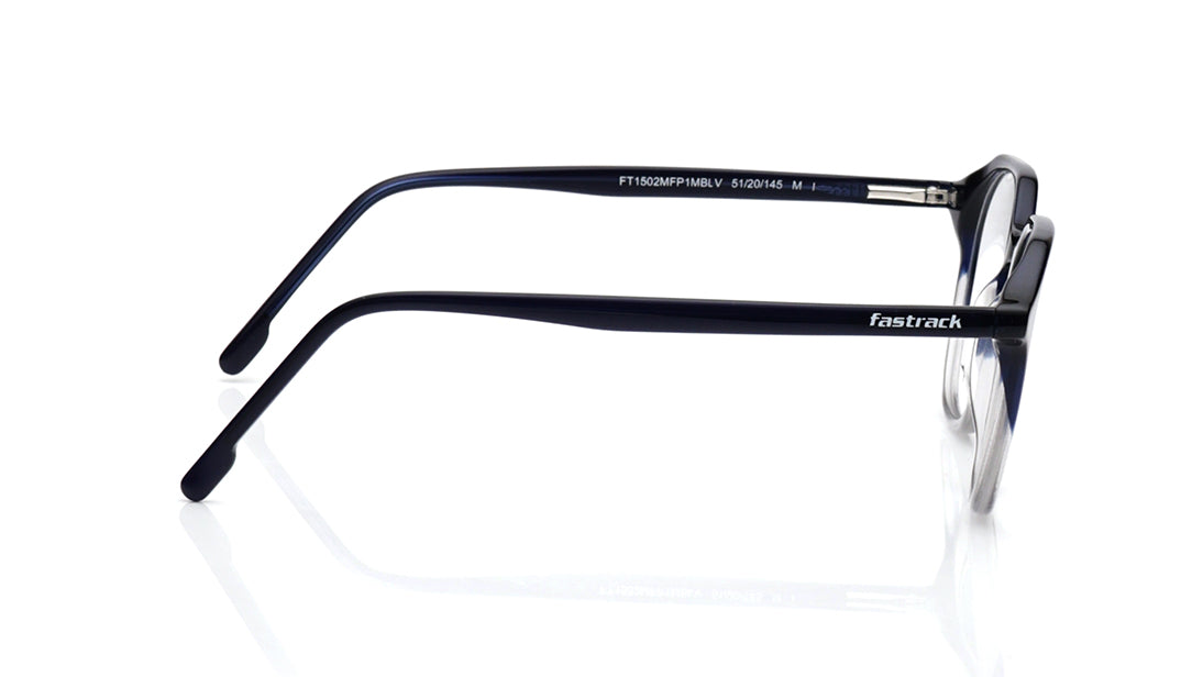 Blue Geometric Rimmed Eyeglasses for Men