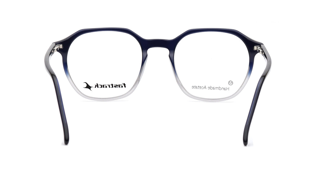 Blue Geometric Rimmed Eyeglasses for Men