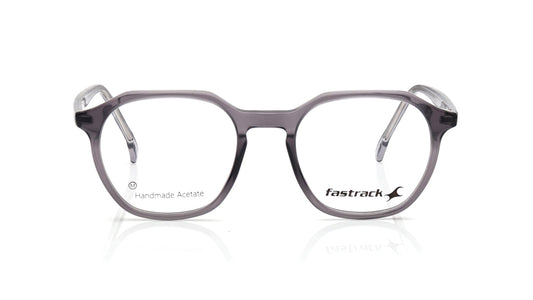 Grey Geometric Rimmed Eyeglasses for Men