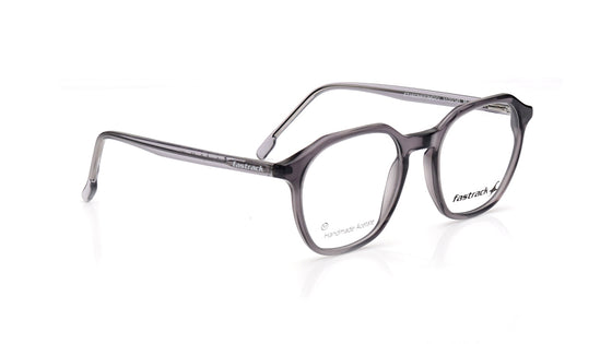 Grey Geometric Rimmed Eyeglasses for Men