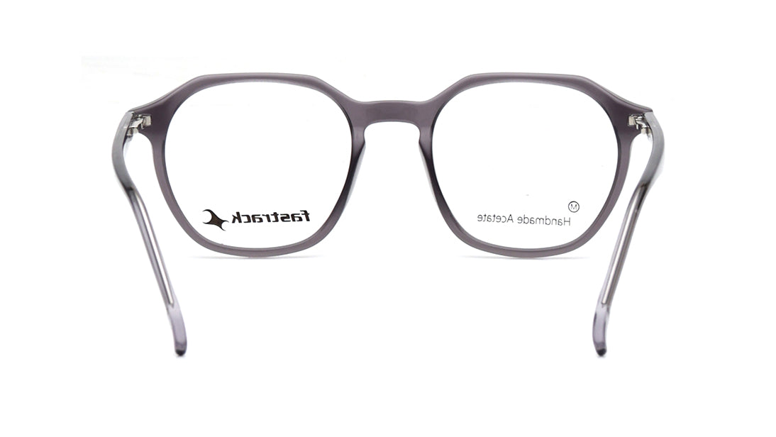 Grey Geometric Rimmed Eyeglasses for Men