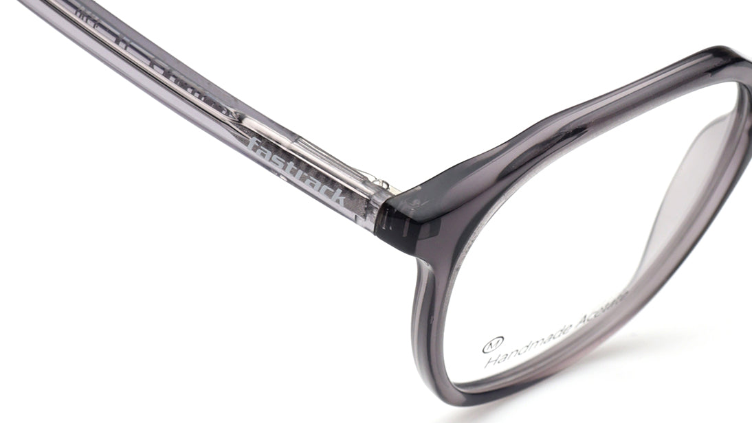 Grey Geometric Rimmed Eyeglasses for Men