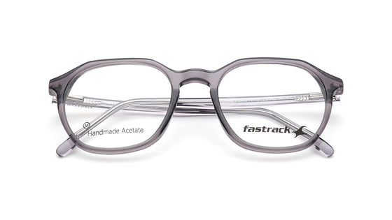 Grey Geometric Rimmed Eyeglasses for Men