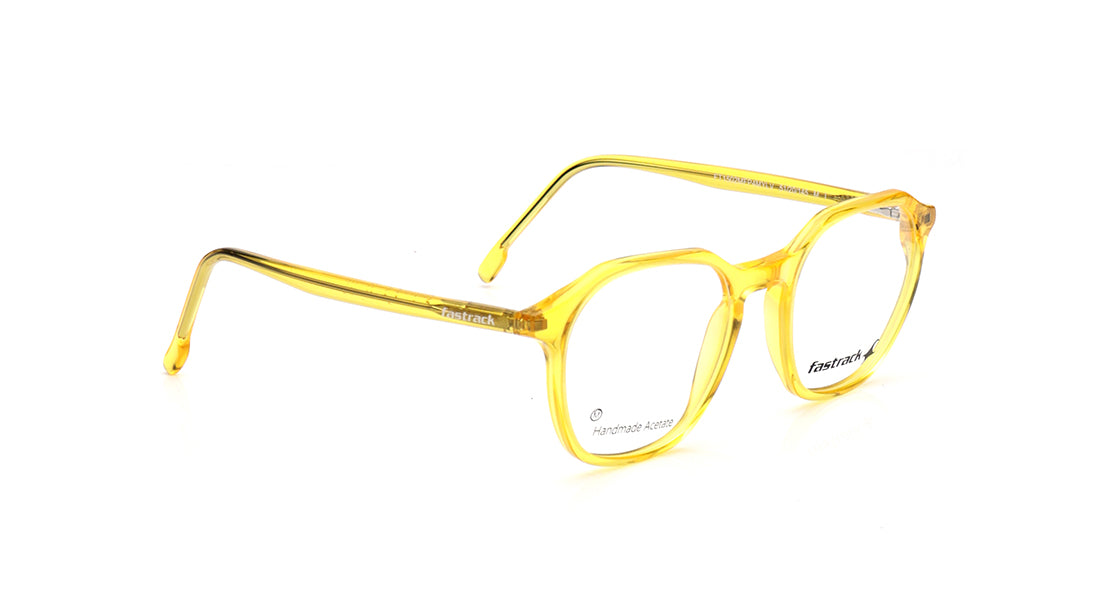 Yellow Geometric Rimmed Eyeglasses for Men