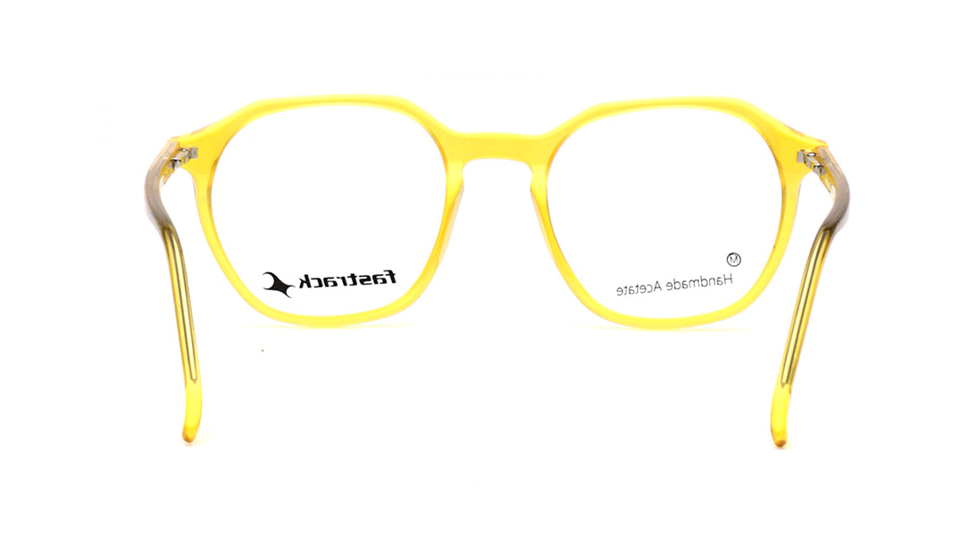 Yellow Geometric Rimmed Eyeglasses for Men
