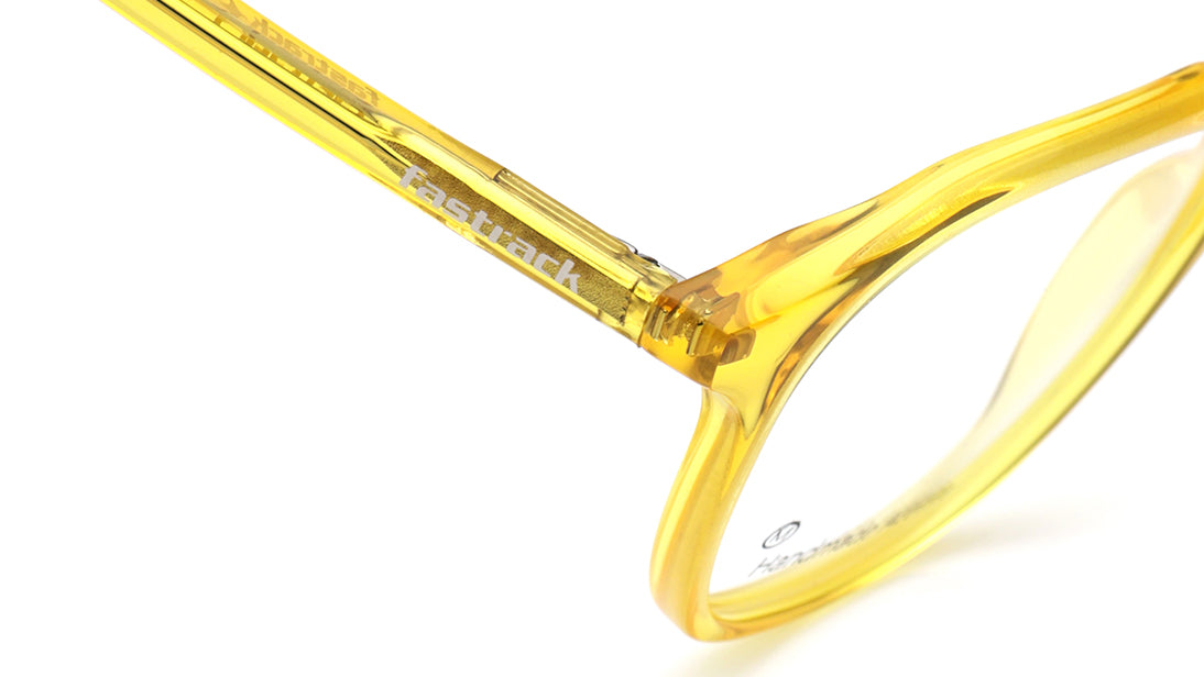 Yellow Geometric Rimmed Eyeglasses for Men