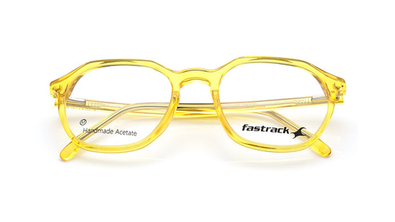 Yellow Geometric Rimmed Eyeglasses for Men