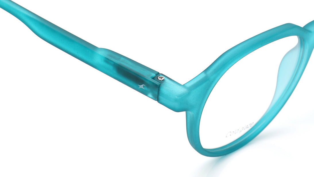Geometric Green Rimmed Eyeglasses for Men and Women