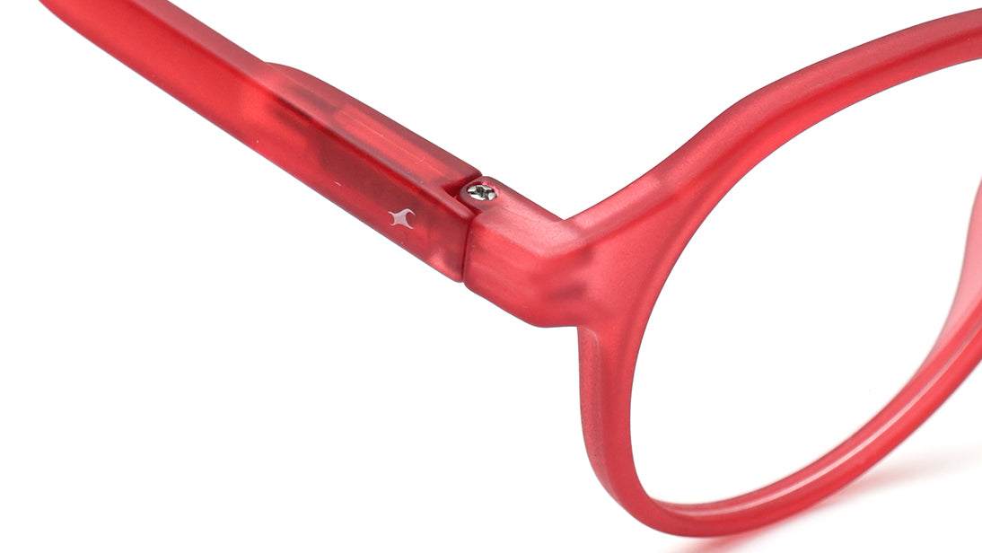 Red Round Rimmed Eyeglasses for Men and Women