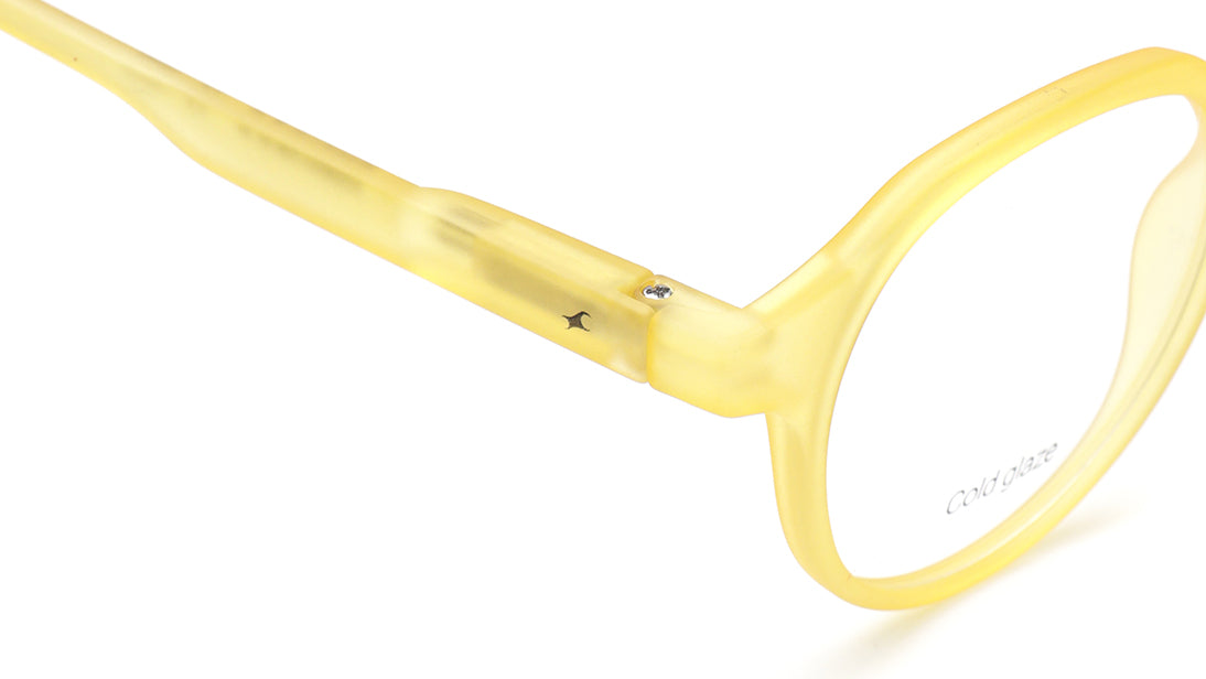 Yellow Round Rimmed Eyeglasses for Men and Women